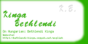 kinga bethlendi business card